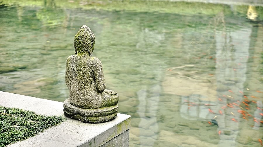 storytelling - buddha meditating or just a ststue?